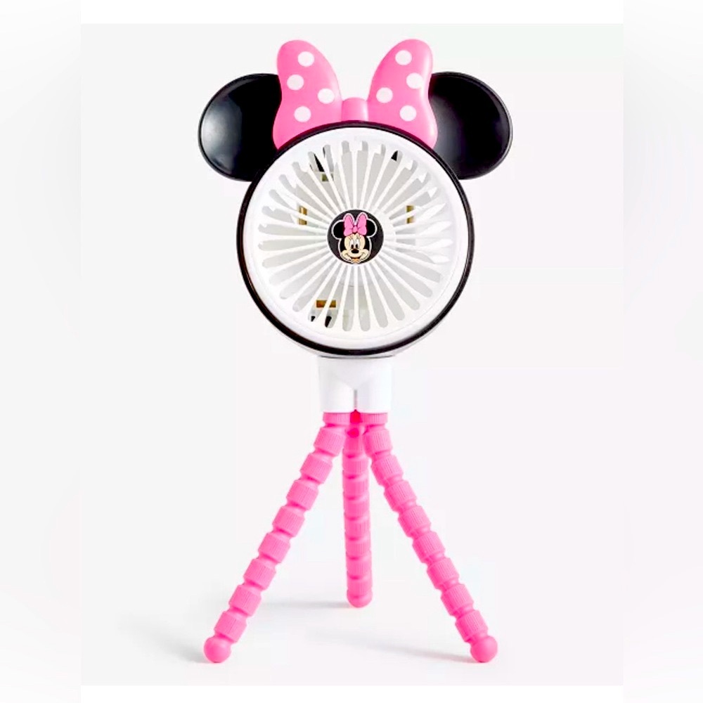 Disney Baby Stroller Fan Minnie Mouse Pink and Black Baby Stroller Fan NWT